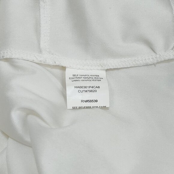 Maurices White Layered Ruffle Tank Top Black Contrast Trim Small Polyester EUC - Picture 4 of 7